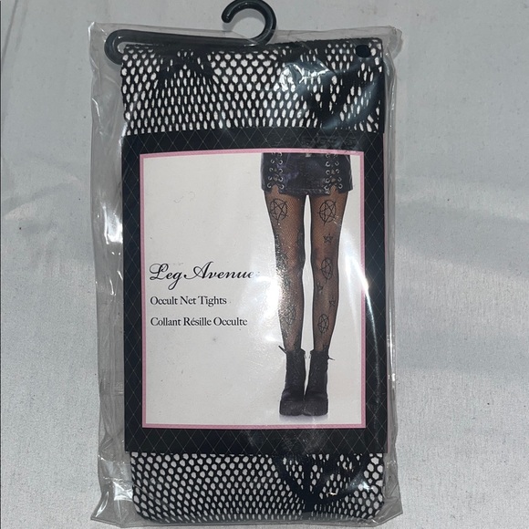 Leg Avenue Accessories - Leg Avenue Black Occult Patterned Tights